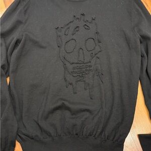 Alexander McQueen Black Skull Long Sleeve Tee